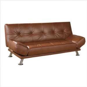  Jayden Coffee Leather Convertible Sofa