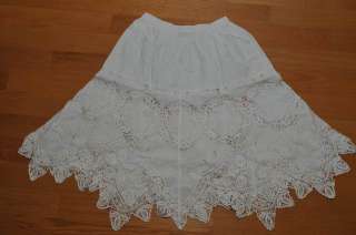 LIMS 100% COTTON HAND CROCHET & HAND EMBROIDERY SKIRT OR MINI DRESS 