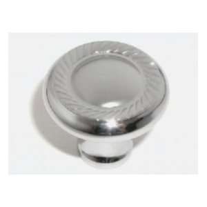   Knobs Swirl cut knob 1 3/16 M325 Polished Chrome