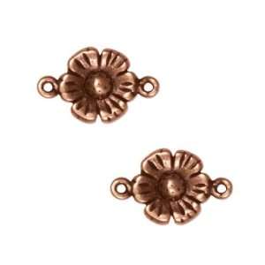  Antiqued Copper Plated Flower Connector Link 16mm (2 