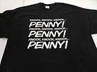   Bang Theory Sheldon Cooper Knock Knock Knock Penny T Shirt Tee Black