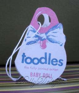 American Character Jointed TOODLES Wrist Hang Tag  