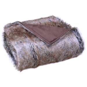   Bedford Cottage Luxurious Eskimo Faux Fur Throw, Brown