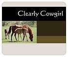 7307A    WESTERN CLEARLY COWGIRL BROWN HORSE MOUSE PAD  WOW