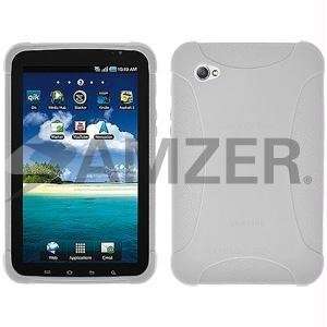  Silicone Skin Jelly Case   Transparent White For Samsung GALAXY Tab 