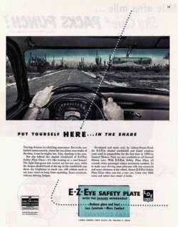 1952 AD Libbey Owens Ford safety glass EZ eye shade  