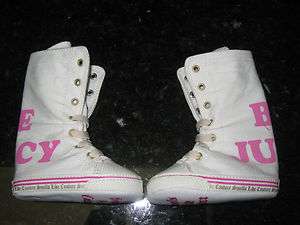 NEW JUICY COUTURE GIRLS INFANT SIZE 2 WHITE TALL HIGH TOP BOOTS CUTE 