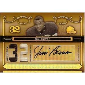  06 Playoff JIM BROWN Game Worn 2 color Patch/Auto /32 