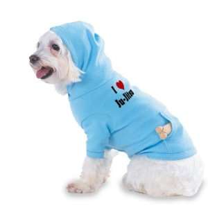 Love/Heart Ju Jitsu Hooded (Hoody) T Shirt with pocket for your Dog 