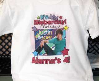 Personalized Justin Bieber Birthday T Shirt  