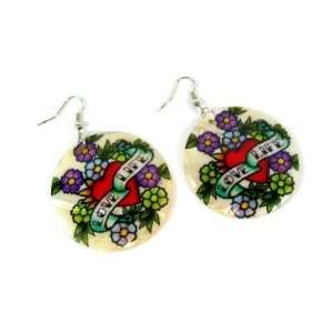  Rock Out Shell Earrings Love Life Arts, Crafts & Sewing