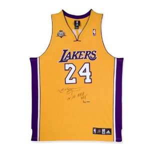 Kobe Bryant Los Angeles Lakers   Home Gold   Autographed Jersey with 