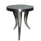 26 high 22 wide Miami Horn End Table polished aluminum modern indoor 
