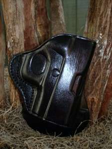 RUGER LC9 RIGHT HAND BLACK LEATHER PADDLE GUN HOLSTER  