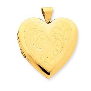 14k 25mm Family Heart Locket Jewelry