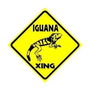  IGUANA CROSSING sign * street reptile pet