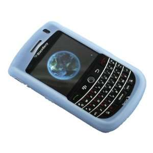 Light Blue Silicone Soft Skin Case Cover for BlackBerry Tour 9630 