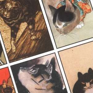  Collage Sheet Various Cats 24x48mm Rectangles (1 Sheet 