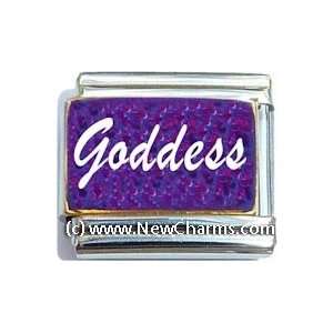    Goddess Purple Italian Charm Bracelet Jewelry Link Jewelry