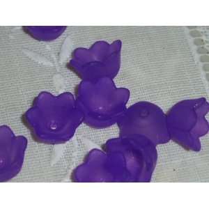  Matte Purple Lily of the Valley Flower Beads Cap