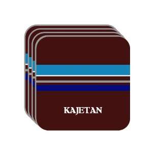 Personal Name Gift   KAJETAN Set of 4 Mini Mousepad Coasters (blue 