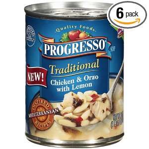 Progresso Chicken and Orzo with Lemon Soup, 18.5 Ounce (Pack of 6)