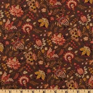   Hearthstone Blooms Brown Fabric By The Yard Arts, Crafts & Sewing