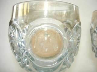 US Glass Knobby Bullseye Cromwell Wine Water Goblet  