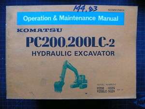 Komatsu PC200LC Operation/Maintenance Shop Manual guide  