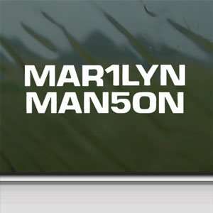 Marilyn Manson White Sticker Metal Band Laptop Vinyl Window White 