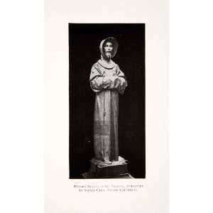  1909 Print Sculpture Statue Saint Francis Assisi Toledo 