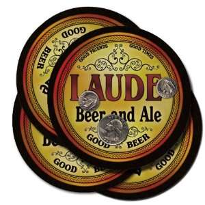  LAUDE Family Name Beer & Ale Coasters 
