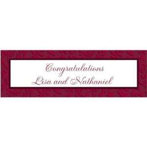 Personalized Large Red On Red Wedding Banner   Party Decorations 