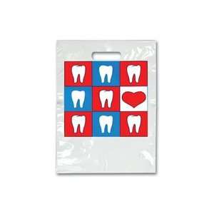  LBG51 Bag 2 Color Hearts & Teeth Large 9x13 100 Per Pack 