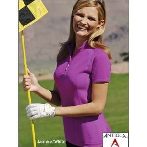  Antigua Tiara Womens Golf Shirt (ColorJasmine/White   277 