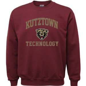 Kutztown Golden Bears Maroon Youth Technology Arch Crewneck Sweatshirt