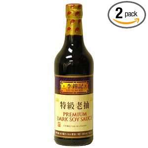Lee Kum Kee Premium Dark Soy Sauce, 16.9 ounce Bottle (Pack of 2 