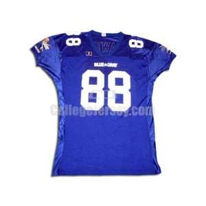   Blue No. 88 Game Used Yale Russell Football Jersey