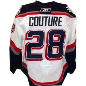 Derek Couture #28 2009 2010 Hartford Wolf Pack Game Used White Jersey 