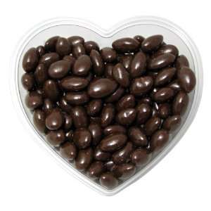 Large Valentines Day Heart Container of Chocolate Covered Almonds