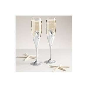  Exclusively Weddings Starfish Champagne Flutes
