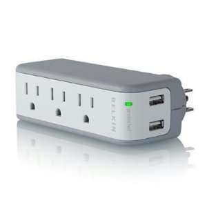  Quality 3Out/2USB Mini Surge/USB Charg By Belkin 