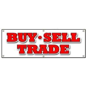   BUY SELL TRADE BANNER SIGN pawn shop signs games Patio, Lawn