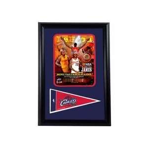  LeBron James MVP Photograph with Team Pennant in a 12 x 