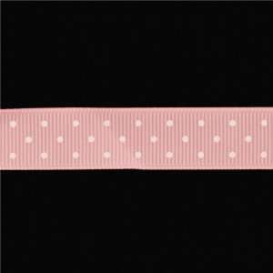  Riley Blake 5/8 Grosgrain Ribbon Mini Dot Pink By The Yard 