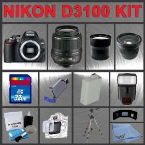  Nikon D3100 SLR 14 MP Digital Camera with 18 55mm VR Lens 
