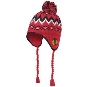  Chicago Blackhawks Triple Deke Tassel Knit Hat Sports 