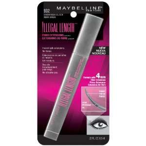 Maybelline New York Illegal Length Fiber Extensions Washable Mascara 