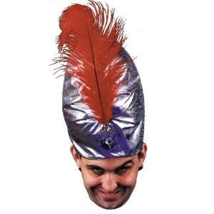  Deluxe Silver Turban with Plume Genie) [Apparel 