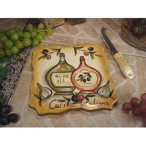 Wedding Favors Square cheese board with knife Cucina Italiana design 
